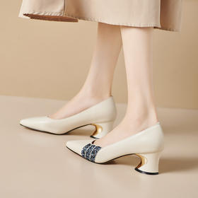 【预售5天】新款优雅韩版亮片时尚百搭出行高跟单鞋SY&F27D115