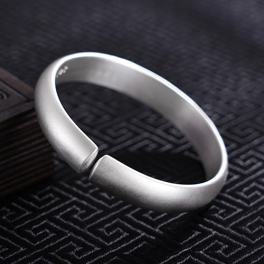 【花开成福】子佩集S999银手工手镯原创设计【55041212】2407 商品图4