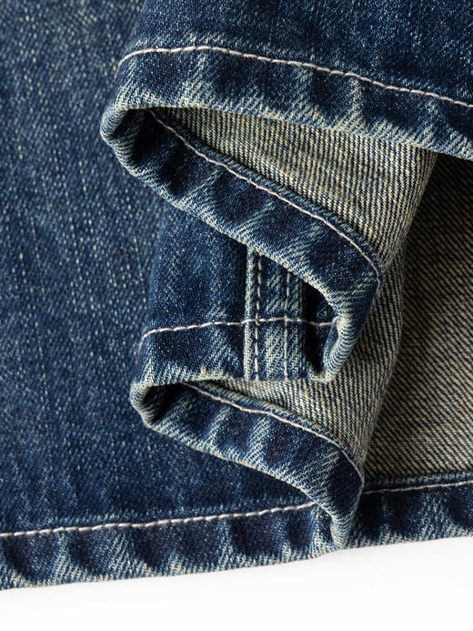 COCO ZONE 100棉复古牛仔半身裙显瘦A字裙CC1C1578 商品图9