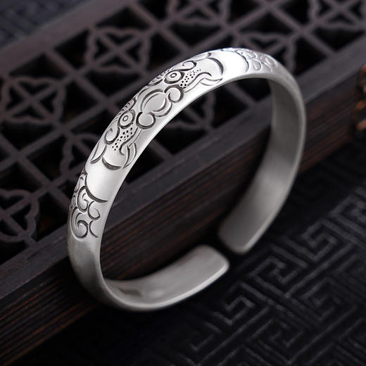 【瑞兽呈祥】子佩集S999银手工手镯原创设计【55051230】2407 商品图3