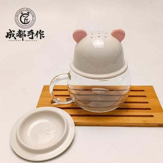 【彭州白瓷￭洗脑壳飘逸杯】成都手作泡饮一体茶杯 家用高档送礼熊猫耳泡茶碗【非物质文化遗产】【大师匠作】 商品图1
