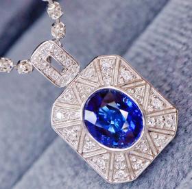 1.12ct 蓝宝石吊坠