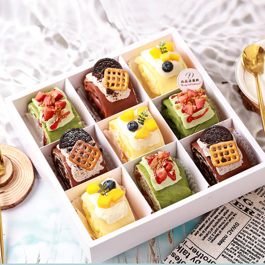 【限定福利】9宫格三拼甜品-进口动物奶油毛巾卷蛋糕【惠州】 商品图1