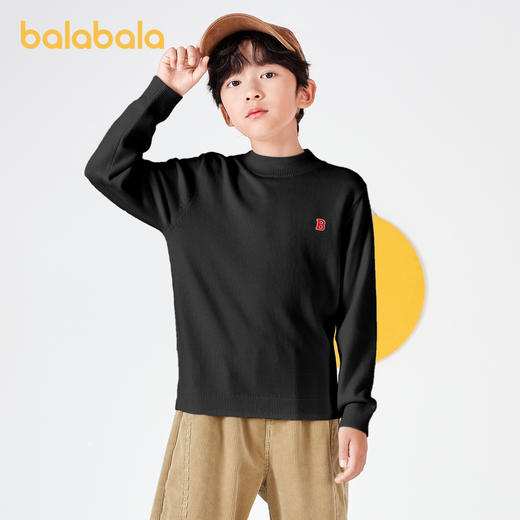 巴拉巴拉童装儿童中高领毛衣秋冬新款小大童套头男女童针织衫 商品图0