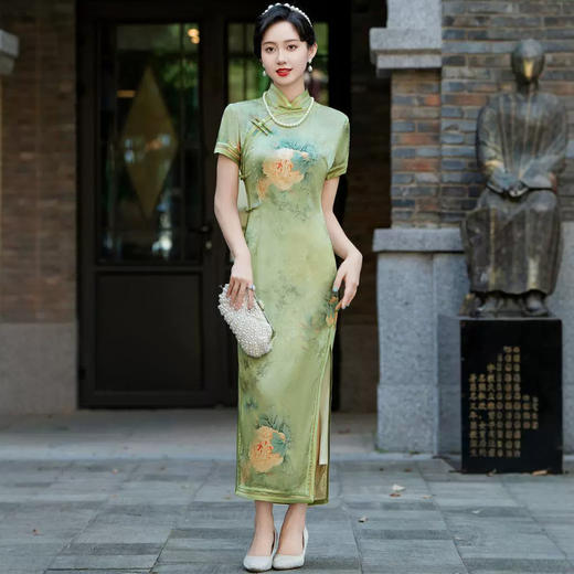 高端老上海旗袍新中式夏女2024新款复古改良高级感国风连衣裙长款 商品图0