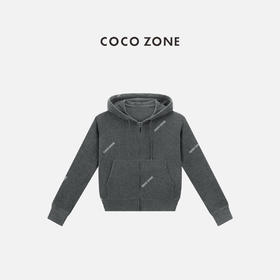 COCO ZONE 女士简约连帽休闲外套百搭通勤上衣CC1C1722