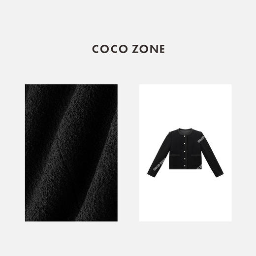 COCO ZONE 秋季圆领百搭长袖外套纯色单排扣上衣CC1C1655 商品图2