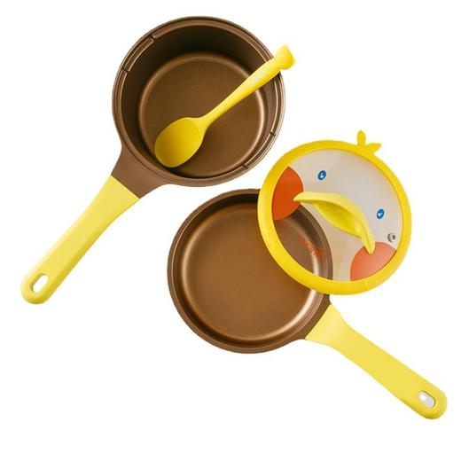 迪迪尼卡嘎嘎鸭辅食锅宝宝奶锅小黄鸭煮锅麦饭石不粘锅婴儿辅食锅 商品图3