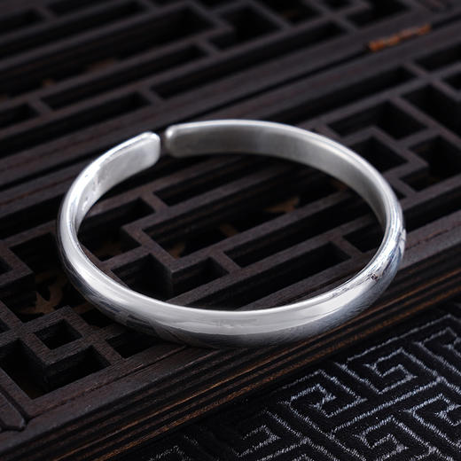 【日月同辉】子佩集S999银手工手镯原创设计【55031125】2407 商品图3