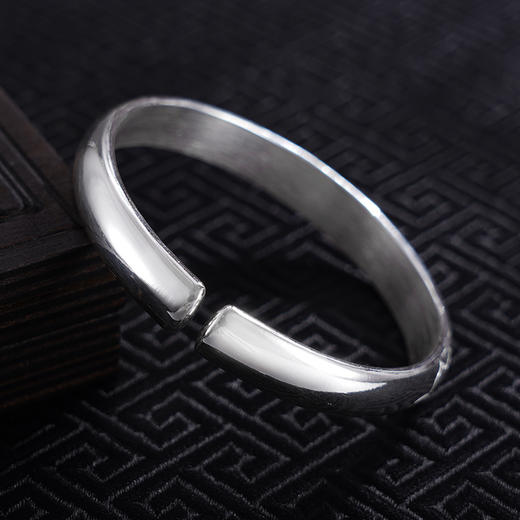 【莲语禅心】子佩集S999银手工手镯原创设计【55041103】2407 商品图2