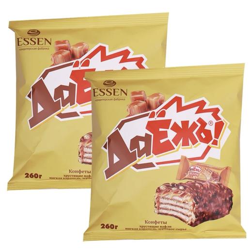 俄罗斯阿孔特牌奥特焦糖味巧克力威化糖260g（独立装） 商品图0