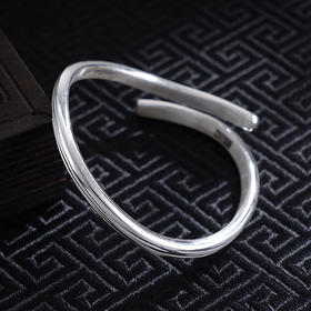 【时空交汇】子佩集S999银手工手镯原创设计【55035102】2407