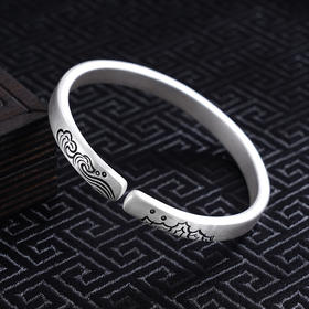 【海誓山盟】子佩集S999银手工手镯原创设计【55032232】2407