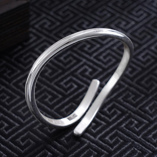 【时空交汇】子佩集S999银手工手镯原创设计【55035102】2407 商品图1