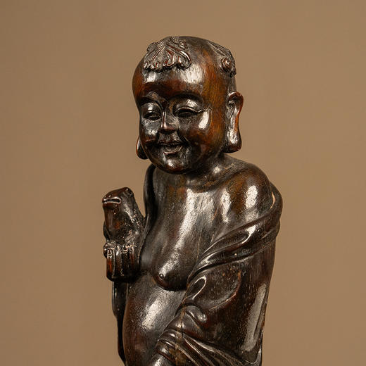 清 红木雕刘海戏金蟾 商品图2