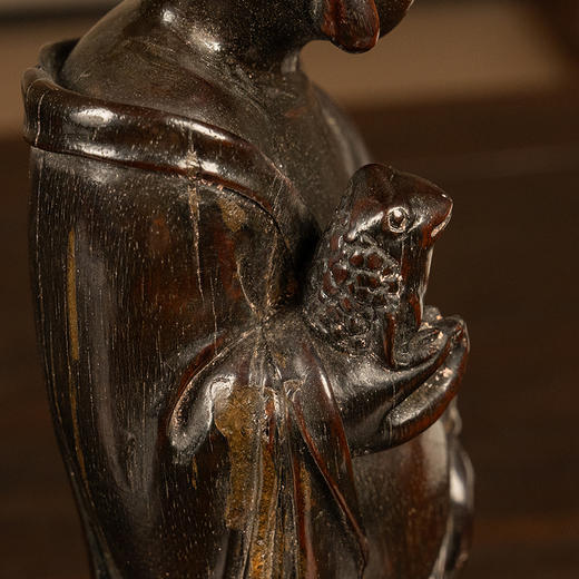 清 红木雕刘海戏金蟾 商品图3