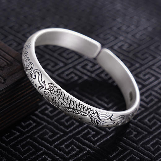 【波光鱼影】子佩集S999银手工手镯原创设计【55051229】2407 商品图2