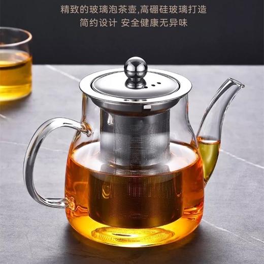玻璃茶壶  1个 高硼玻璃可明火304过滤网 商品图0