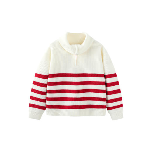 【mini亲子 儿童款】迷你巴拉女童毛衫软糯条纹长袖针织衫母女装 商品图4