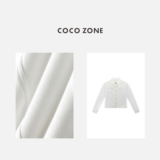 COCO ZONE 100棉短款翻领衬衫气质排扣上衣CC2C1359 商品图2