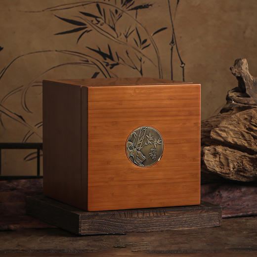 竹石图【竹盒1斤.散茶箱】85元1套.整箱8套 商品图1