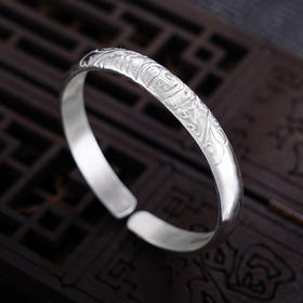 【花盛福至】子佩集S999银手工手镯原创设计【55041111】2407