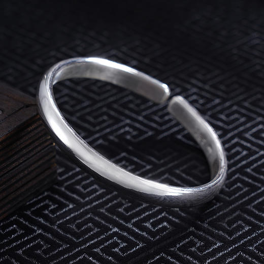 【日月同辉】子佩集S999银手工手镯原创设计【55031125】2407 商品图4