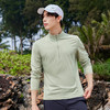 拓路者运动速干衣男2024春夏新款户外半开襟立领长袖t恤棉感上衣 商品缩略图1