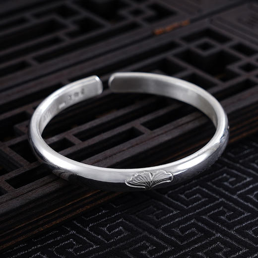 【银杏秋语】子佩集S999银手工手镯原创设计【55031130】2407 商品图1