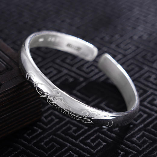 【流光鱼韵】子佩集S999银手工手镯原创设计【55051122】2407 商品图1