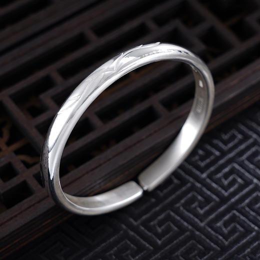 【一鹿安康】子佩集S999银手工手镯原创设计【55031135】2407 商品图4