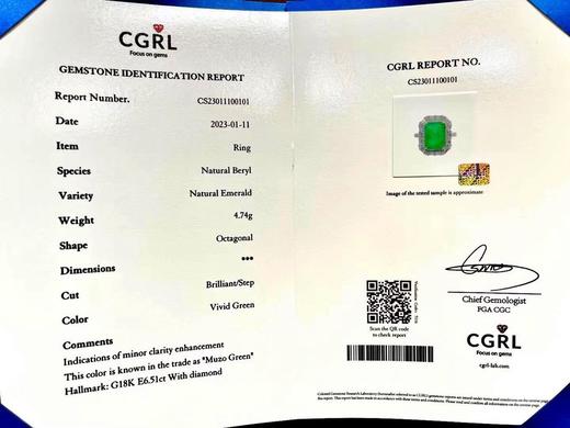 6.51ct 祖母绿戒指 商品图6