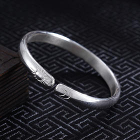 【日月同辉】子佩集S999银手工手镯原创设计【55031125】2407