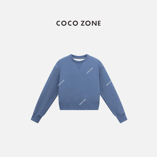 COCO ZONE 100棉设计感长袖卫衣百搭圆领上衣CC1C1744 商品图0