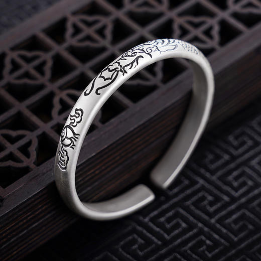 【龙腾仕途】子佩集S999银手工手镯原创设计【55051209】2407 商品图4