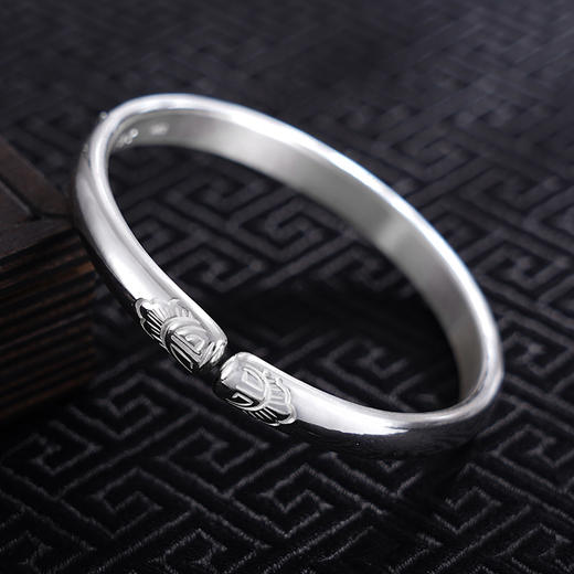 【花香盈褔】子佩集S999银手工手镯原创设计【55041131】2407 商品图2