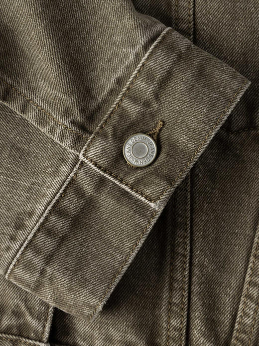 COCO ZONE 100棉复古翻领牛仔外套气质长袖上衣CC1C1542 商品图9