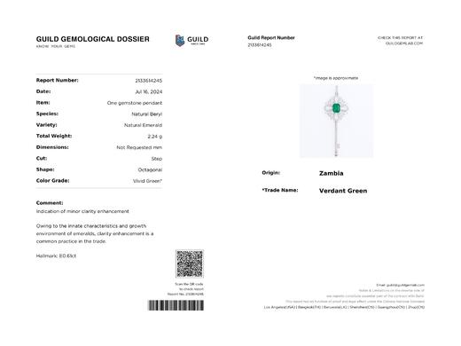 0.61ct 祖母绿吊坠 商品图5
