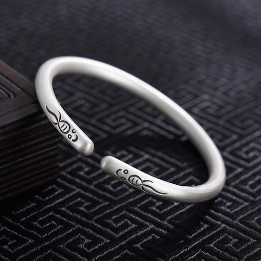 【双鱼戏水】子佩集S999银手工手镯原创设计【55053224】2407 商品图1
