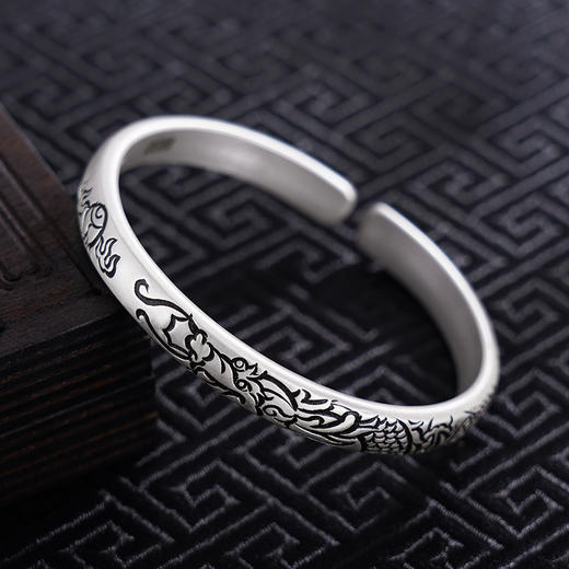 【龙腾仕途】子佩集S999银手工手镯原创设计【55051209】2407 商品图2