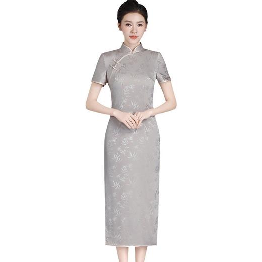 HYX新中式国风改良旗袍连衣裙女夏2024新款高端气质端庄大气薄款礼服 商品图4