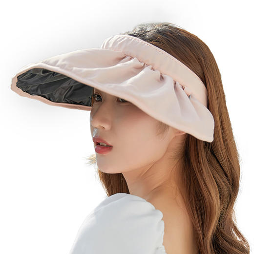 「12.9包邮！五色可选」帽子防晒帽夏季女贝壳帽 空顶可折叠防紫外线太阳胶大帽檐遮阳帽配饰 商品图0