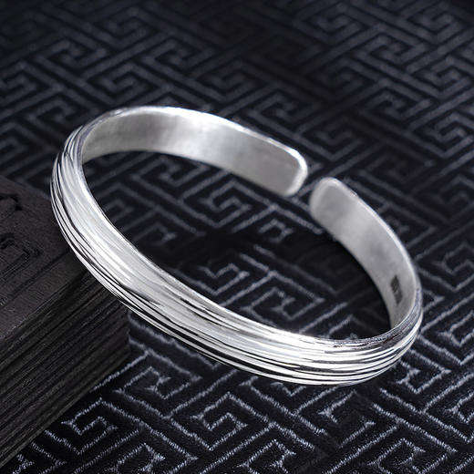 【银河跨步】子佩集S999银手工手镯原创设计【55031102】2407 商品图1