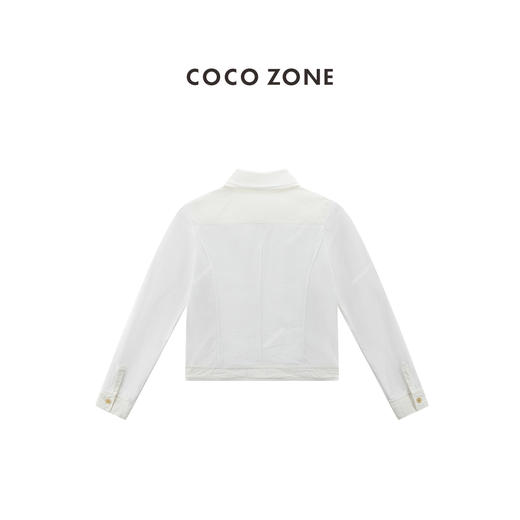 COCO ZONE 100棉短款翻领衬衫气质排扣上衣CC2C1359 商品图1