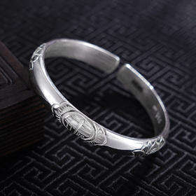 【莲语禅心】子佩集S999银手工手镯原创设计【55041103】2407