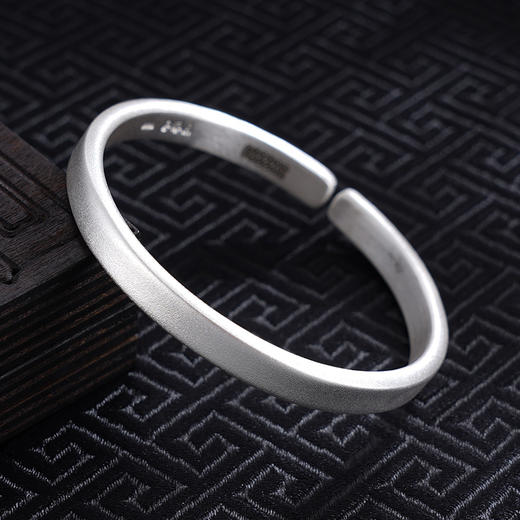 【海誓山盟】子佩集S999银手工手镯原创设计【55032232】2407 商品图2