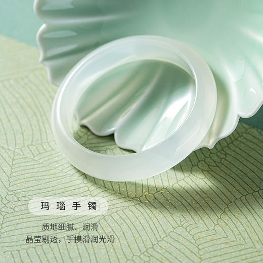 六鑫珠宝 白月光荔枝冻冰玉髓手镯 商品图3
