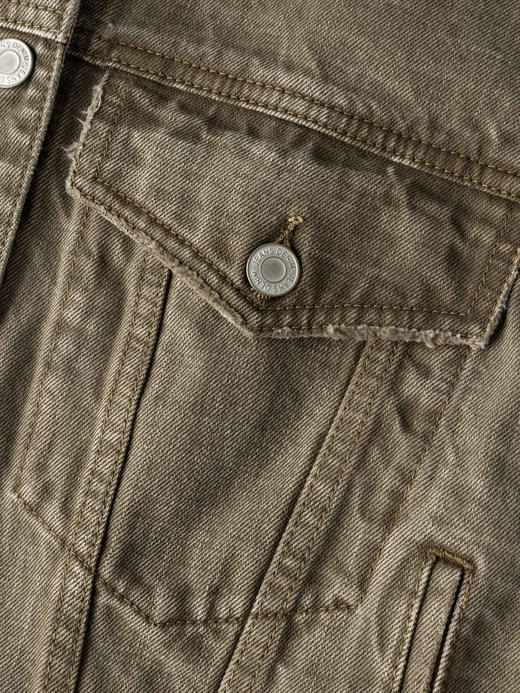 COCO ZONE 100棉复古翻领牛仔外套气质长袖上衣CC1C1542 商品图7