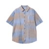 1898夏季新款时尚撞色印染口袋男士衬衫百搭潮流设计短袖休闲上衣 商品缩略图0