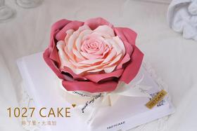 1027CAKE | 翻糖玫瑰花  情人节  玫瑰的故事  紫红色系